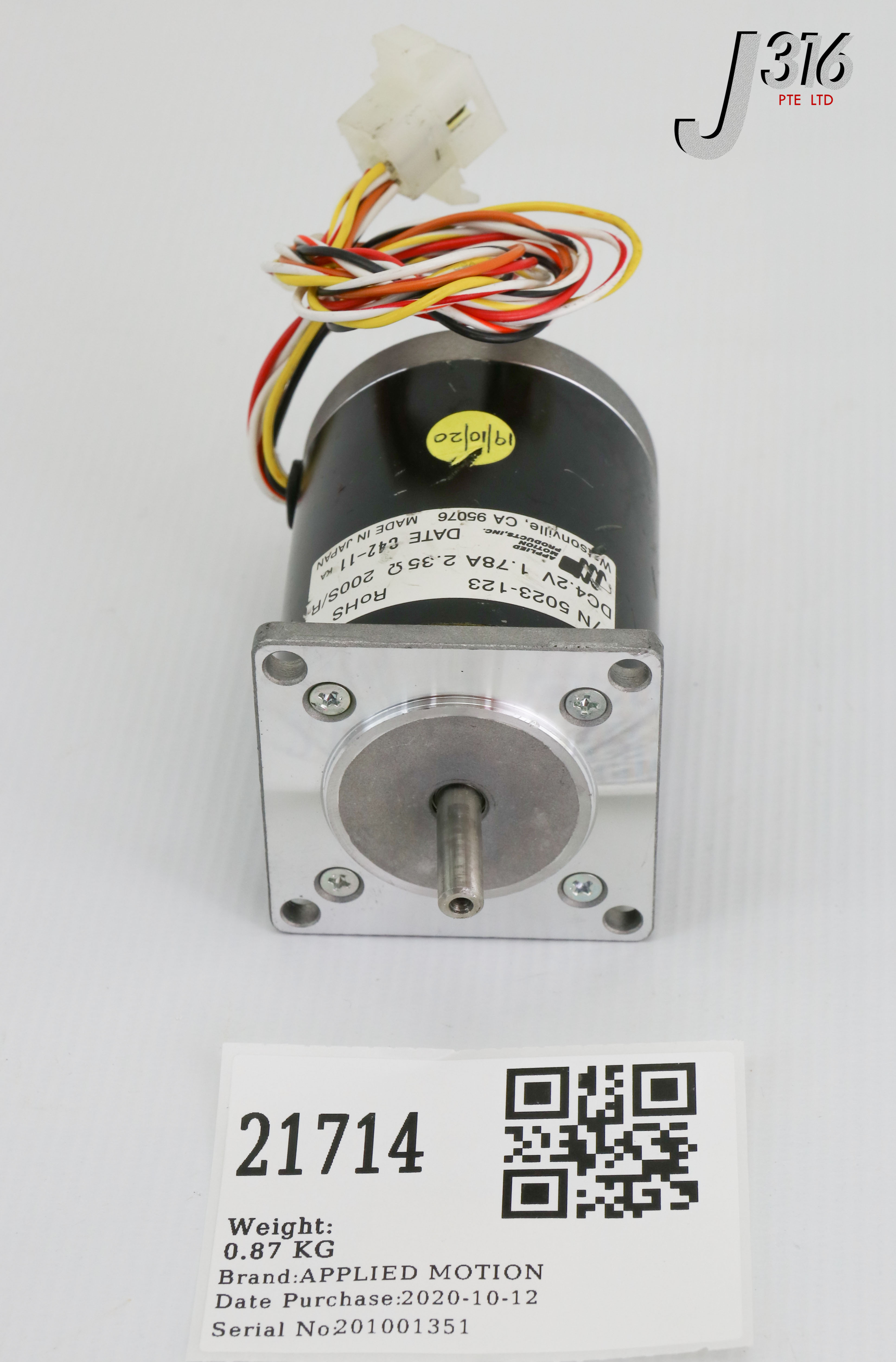 21714 APPLIED MOTION STEPPER MOTOR 1.78AMP 2.35OHM 4.2VDC 5023-123 ...